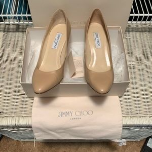 4 inch Jimmy Choo nude pumps